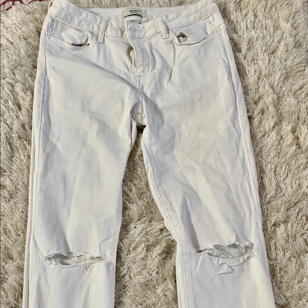 White Ripped Jeans